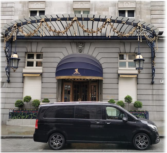 ritz london chauffeur service mercedes v class